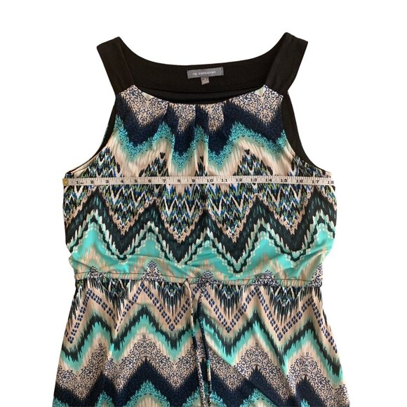NY Collection Womens Maxi Dress Multicolor Chevron Print Sleeveless Small - Picture 5 of 10